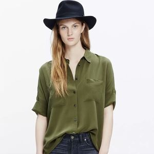 Madewell silk courier shirt
